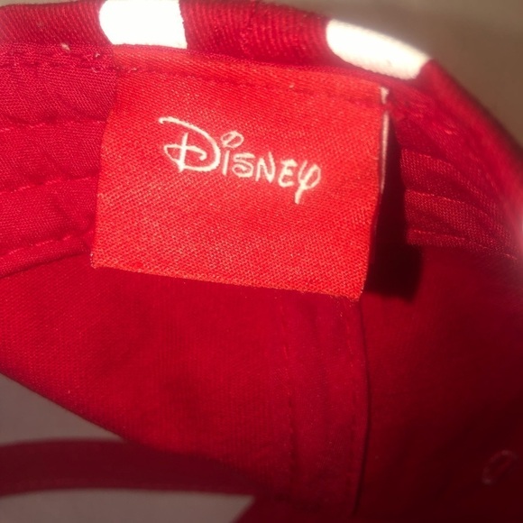 DISNEY Minnie Mouse Red & White Polka Dot Baseball Cap Velcro Strap Ladies OS - Picture 5 of 7